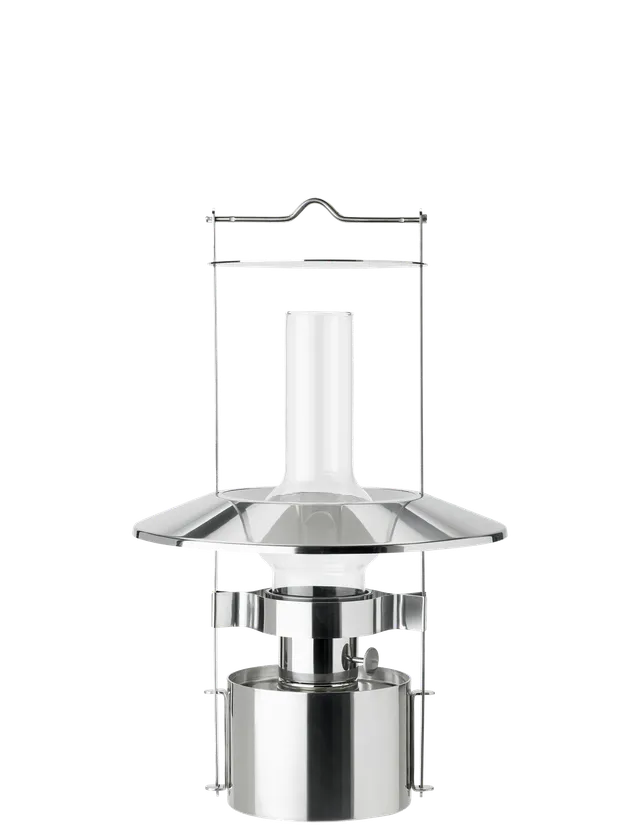 Stelton EM77 lampe tempête LED portable 43 cm inox