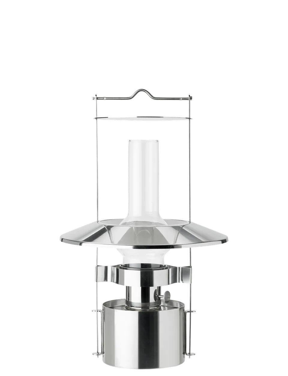Stelton EM77 lampe tempête LED portable 43 cm inox