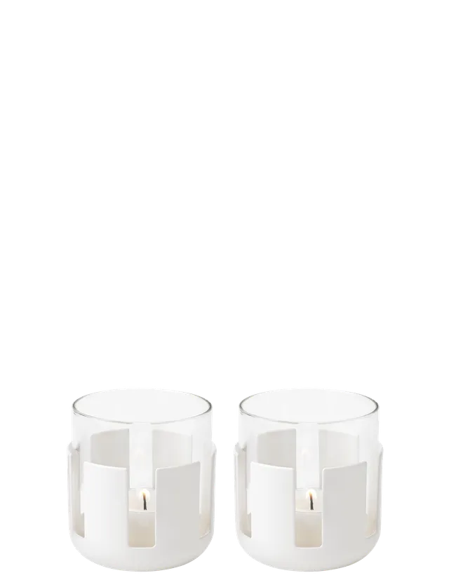 Stelton Classic Luna Photophore lot 2 métal verre