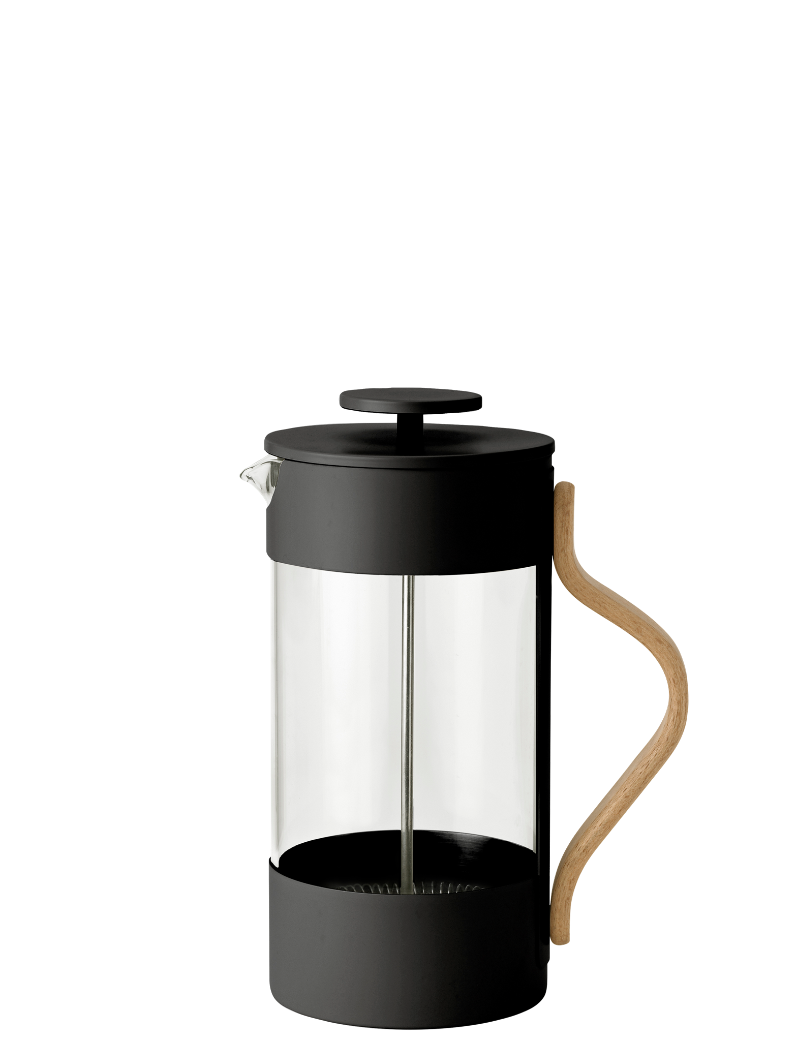 Stelton Emma cafetière piston 1 L acier hêtre