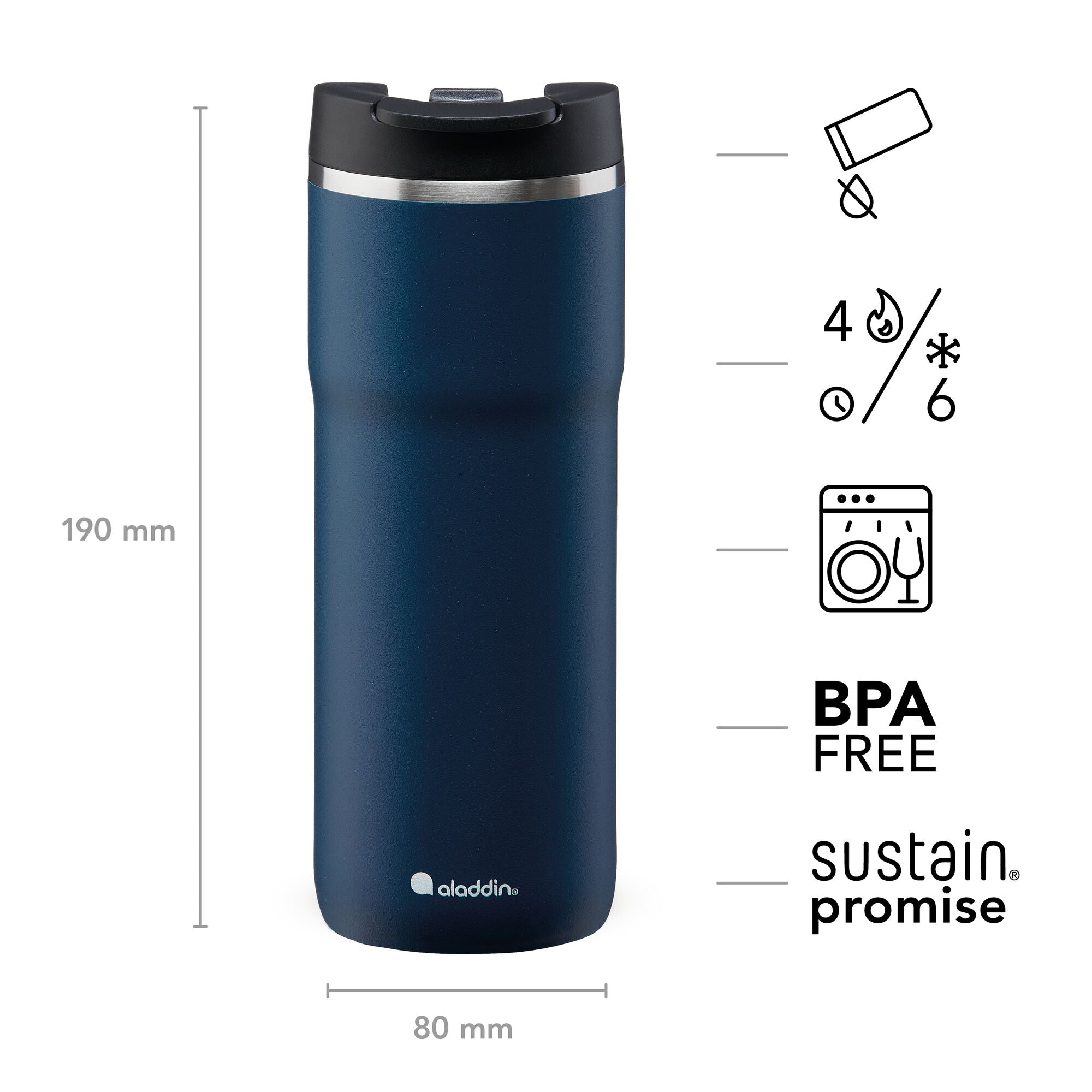 Aladdin Java Thermavac 0.47L mug isotherme Deep Navy