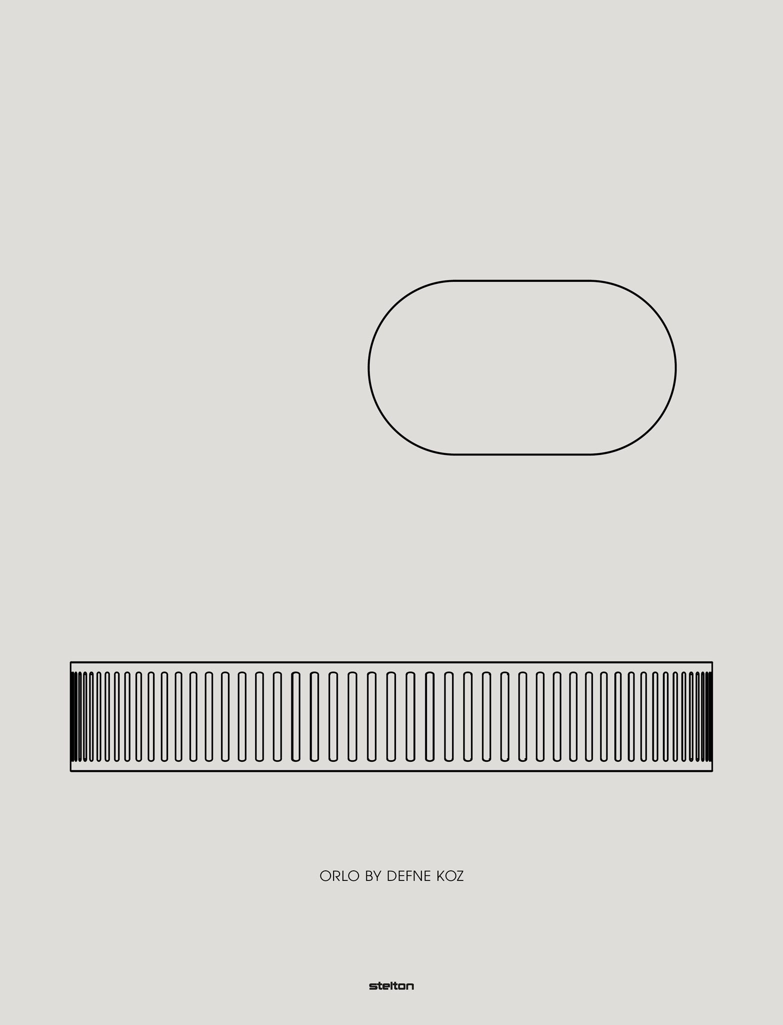 Stelton Orlo plateau service inox H 4 cm fruit