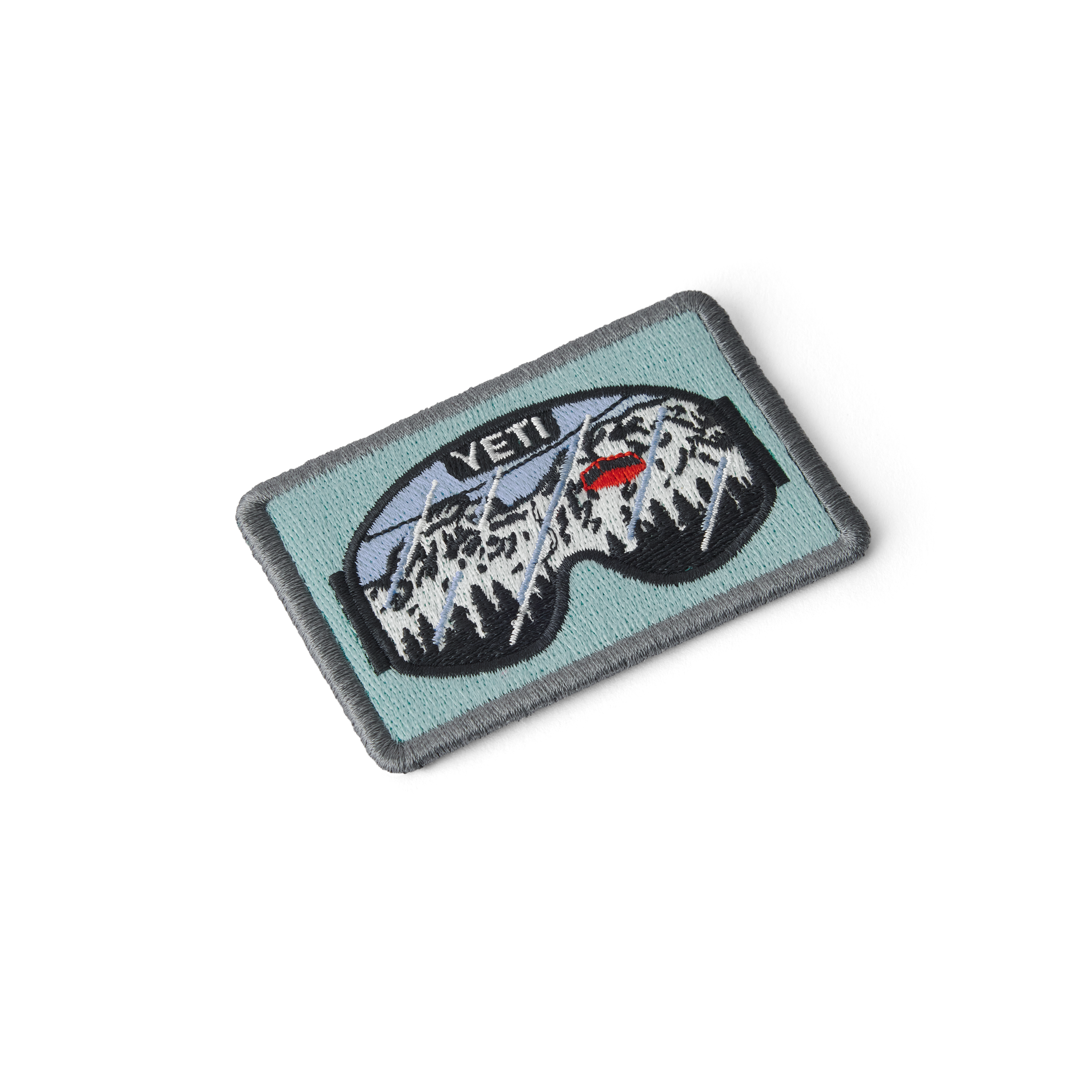 YETI Mountain patch velcro Teal 5 x 7 cm