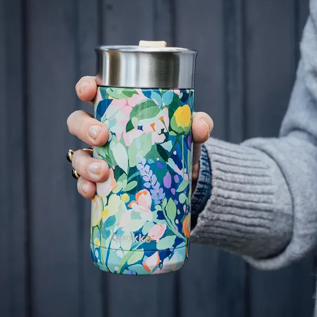Quokka Boost mug isotherme Floral Party 400 ml infuseur thé