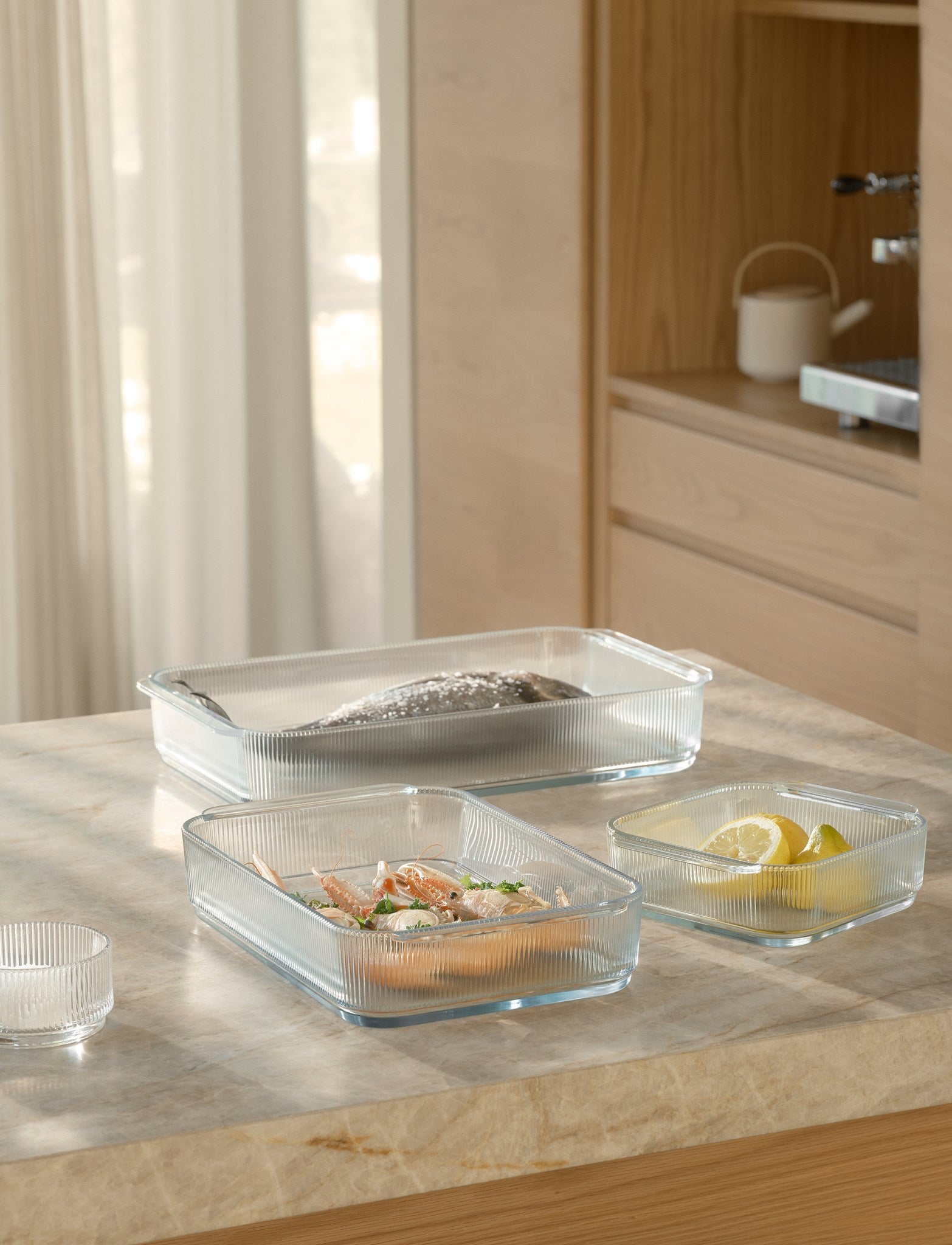 Stelton Pilastro plat four L 33,1 cm strié