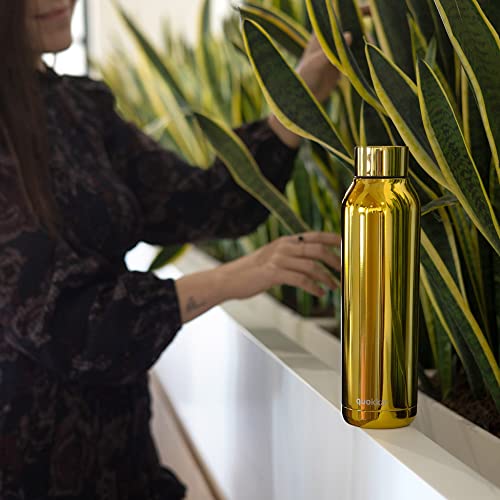 Quokka Solid Sleek Gold bouteille isotherme 630 ml