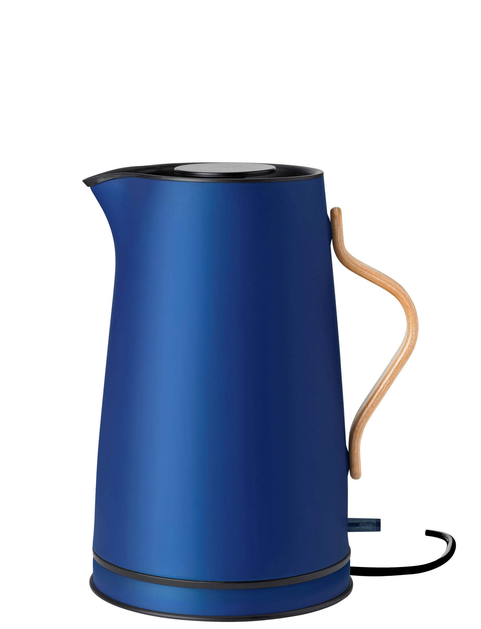 Stelton Emma Bouilloire électrique 1,2 L bleu poignée hêtre
