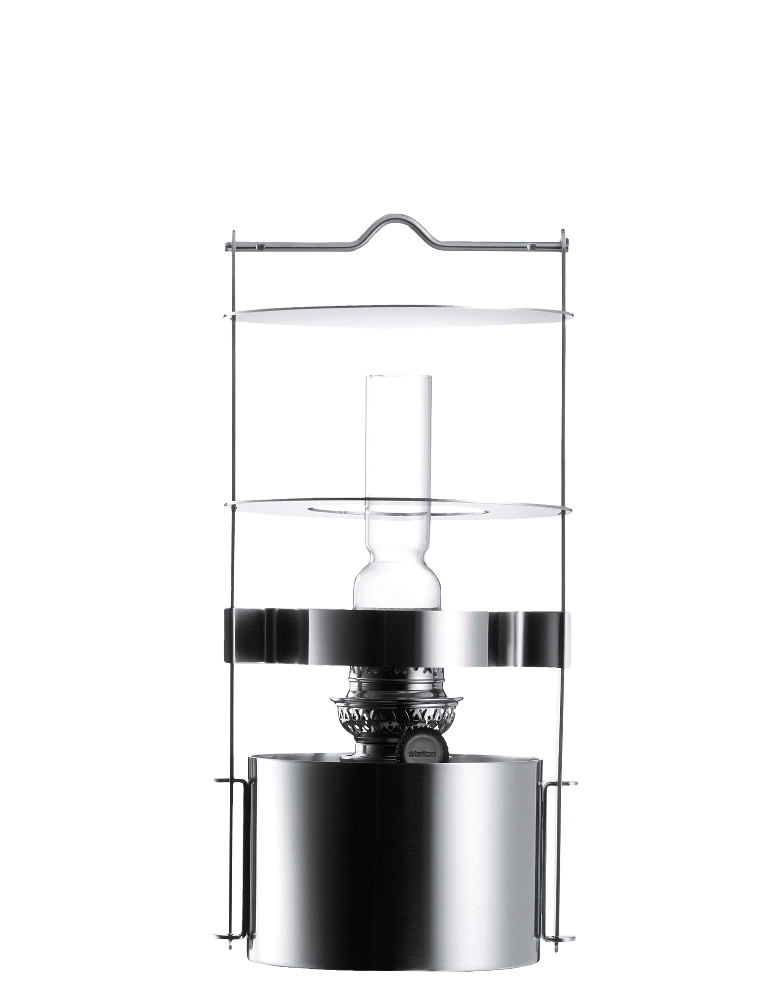 Stelton EM77 lampe tempête 34 cm inox pétrole