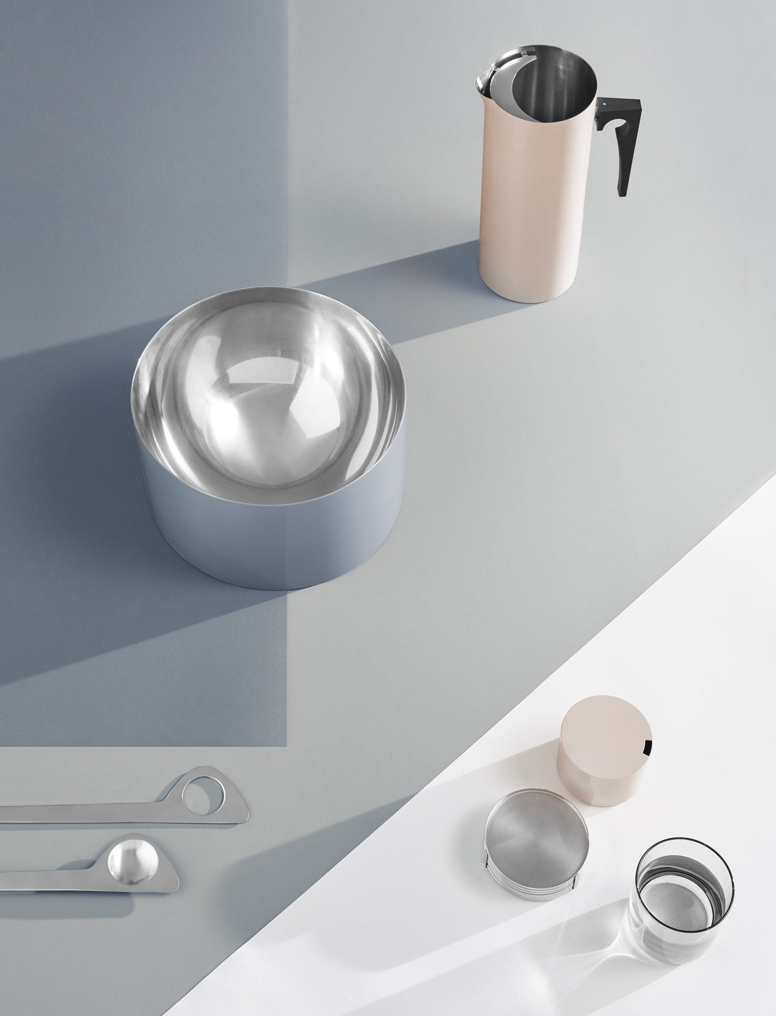 Stelton Cylinda-line Arne Jacobsen couverts salade inox