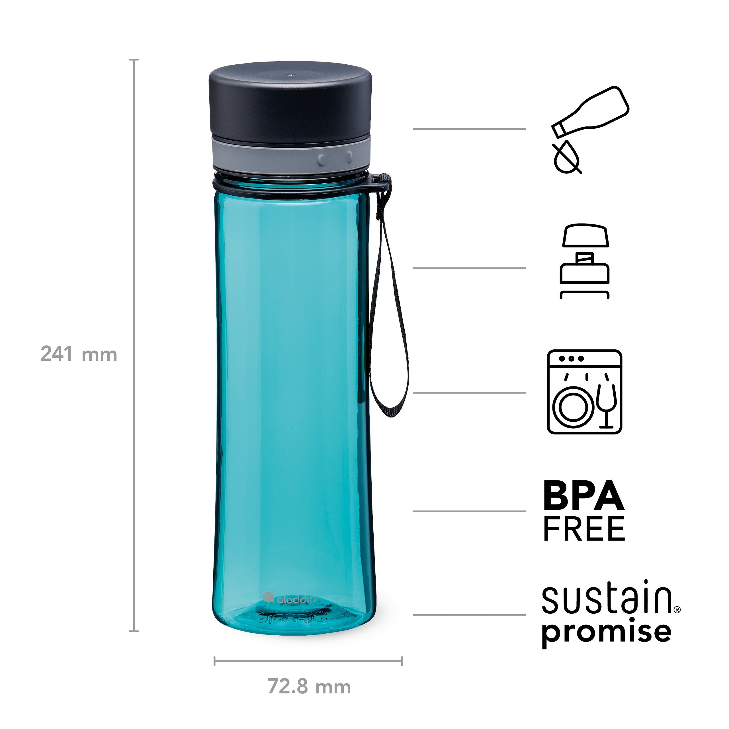Aladdin Water Bottles gourde Aveo violet 600ml