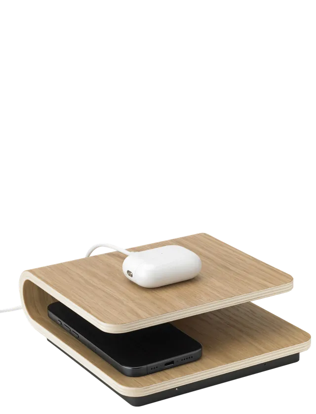 Stelton Classic Ro chargeur sans fil chêne Qi