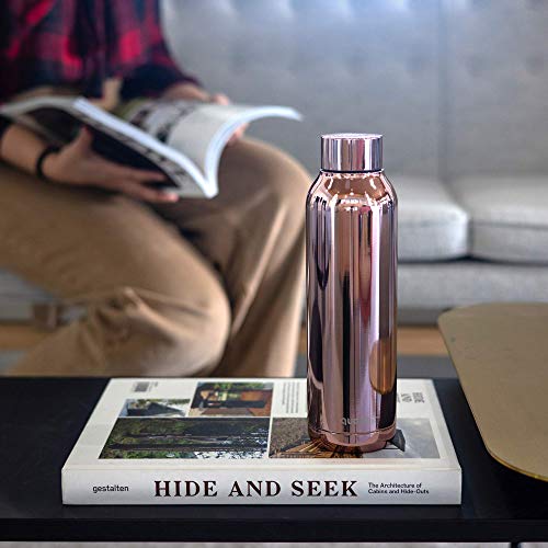 Quokka Solid Or Rose 630 ml bouteille isotherme inox 18h froid