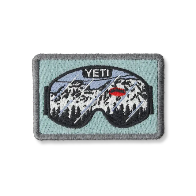 YETI Mountain patch velcro Teal 5 x 7 cm
