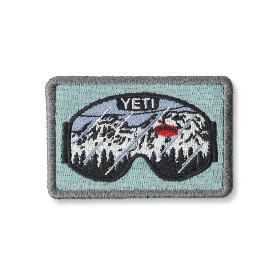 YETI Mountain patch velcro Teal 5 x 7 cm