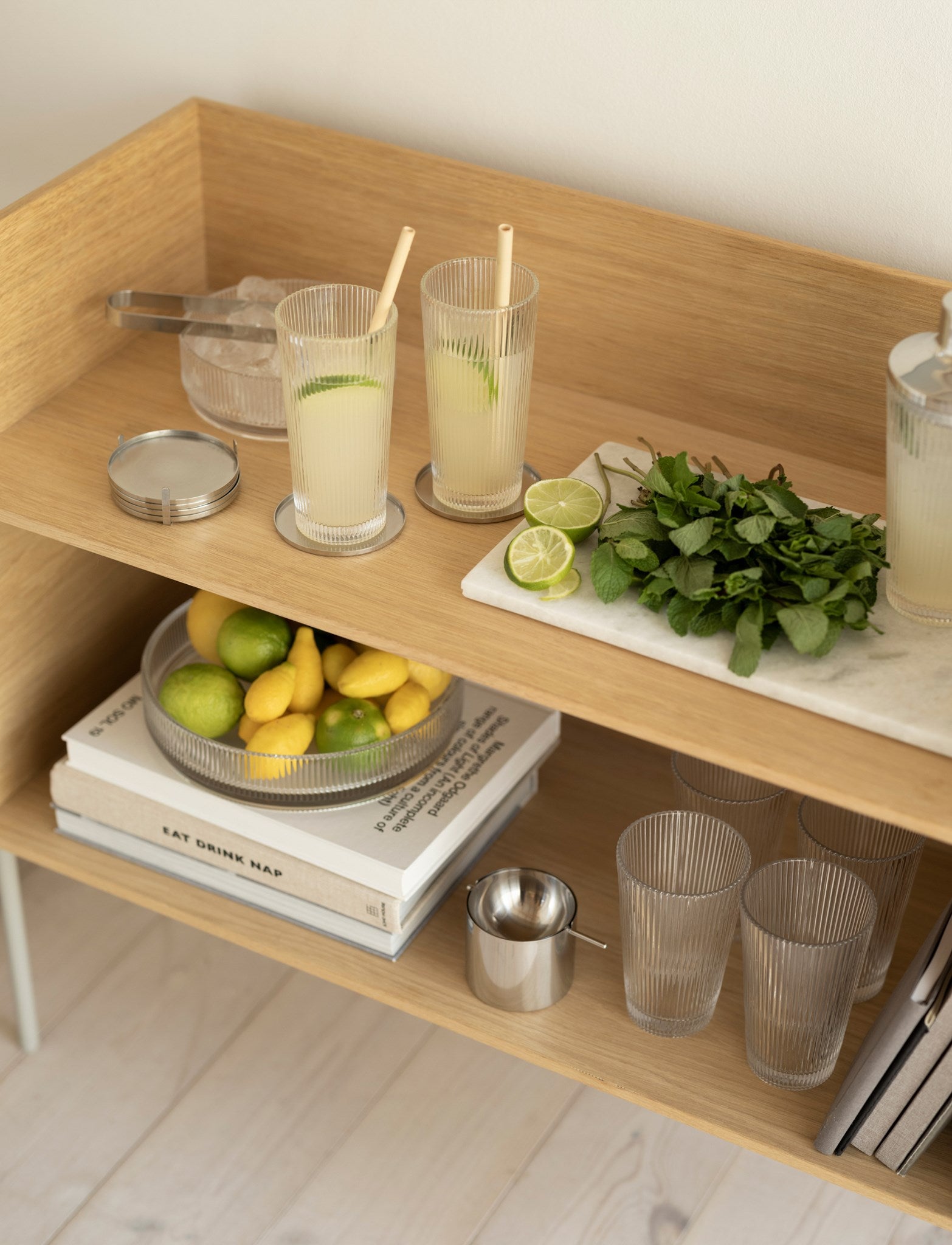 Stelton Cylinda dessous-verre Ø 8,5 cm inox lot 6 Arne