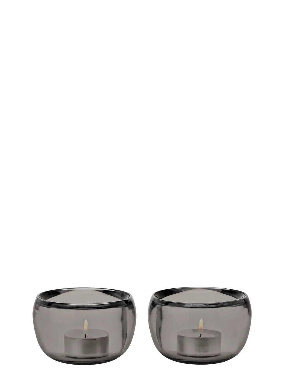 Stelton Ora photophore verre fumé lot de 2