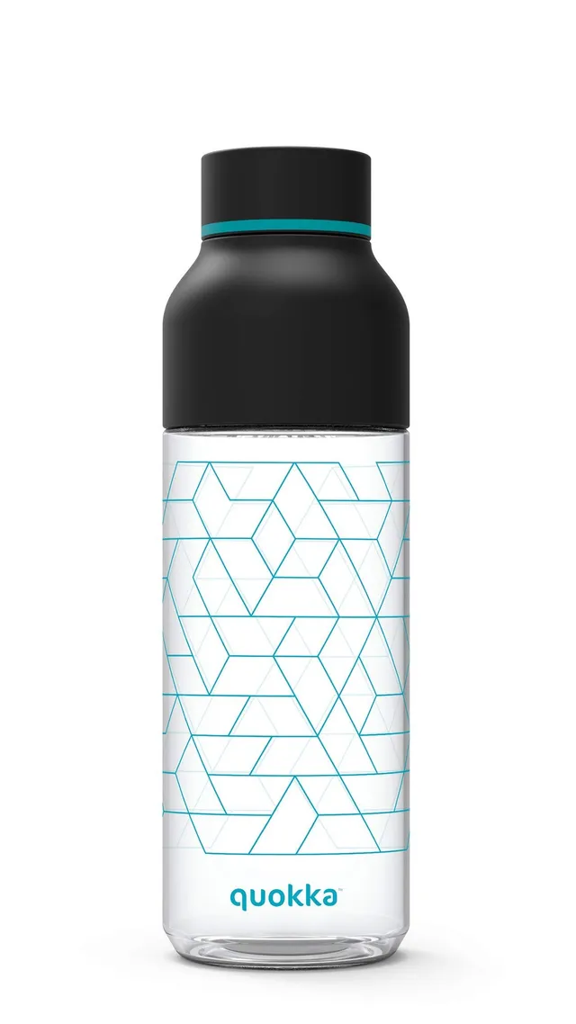 Quokka Ice Noir Geo bouteille Tritan 720 ml glaçons