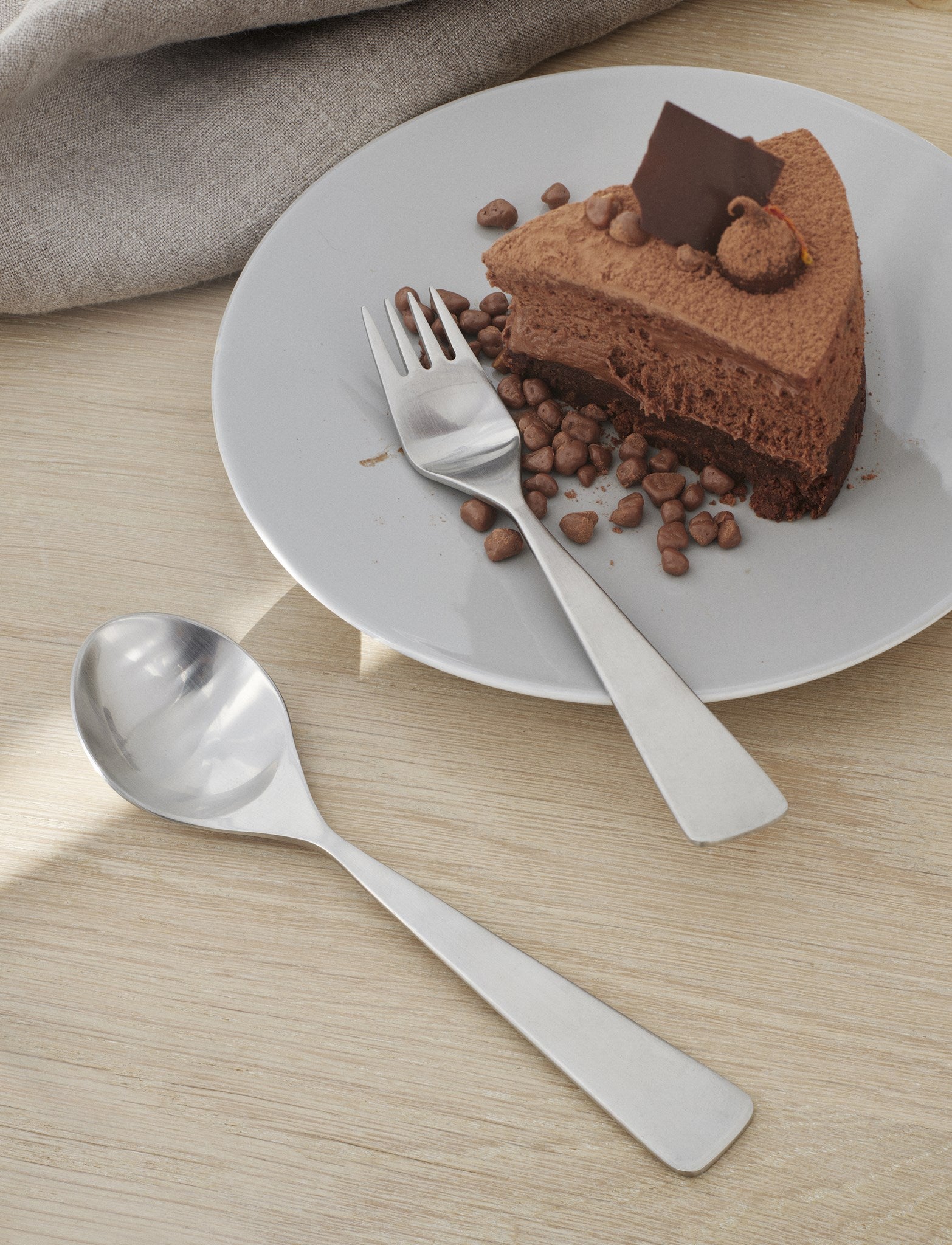 Stelton Maya fourchette dessert inox manche large