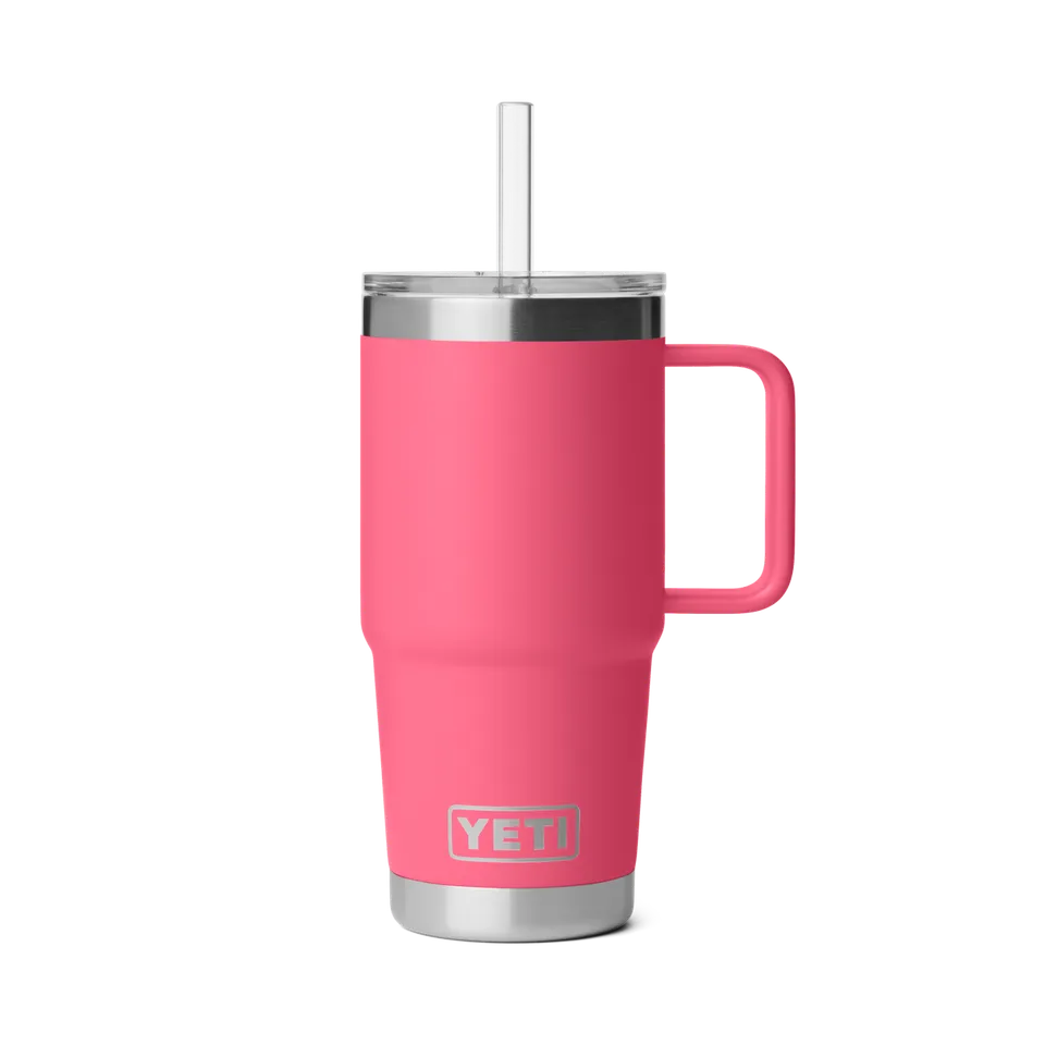 YETI Rambler 25 oz (739 ml) mug paille isotherme Rose
