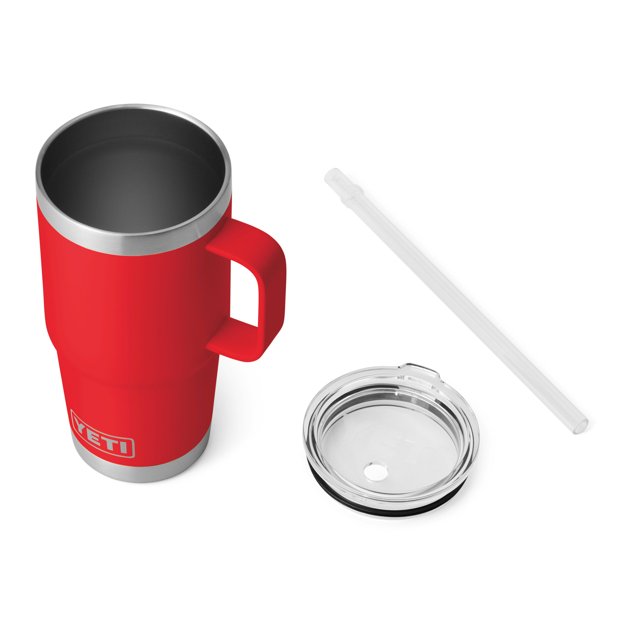 YETI Rambler 25 oz (739 ml) mug paille isotherme Rouge