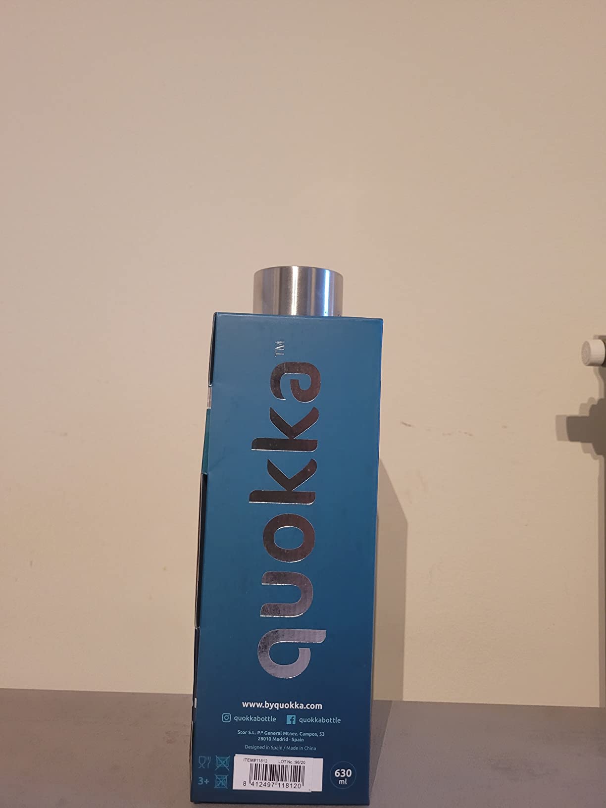 Quokka Solid Teal Vibe 630 ml bouteille isotherme inox 18h froid