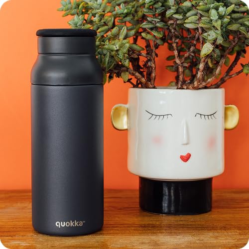 Quokka Echo Bouteille isotherme 690 ml Noir poignée