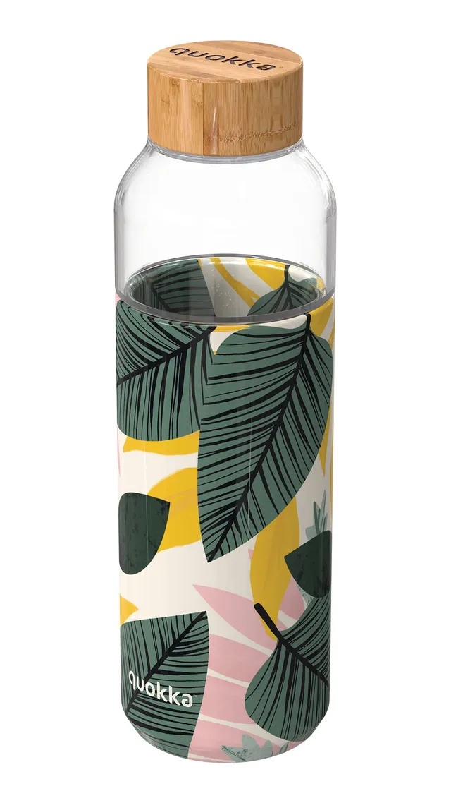 Quokka Flow bouteille verre 660 ml Feuilles d'automne
