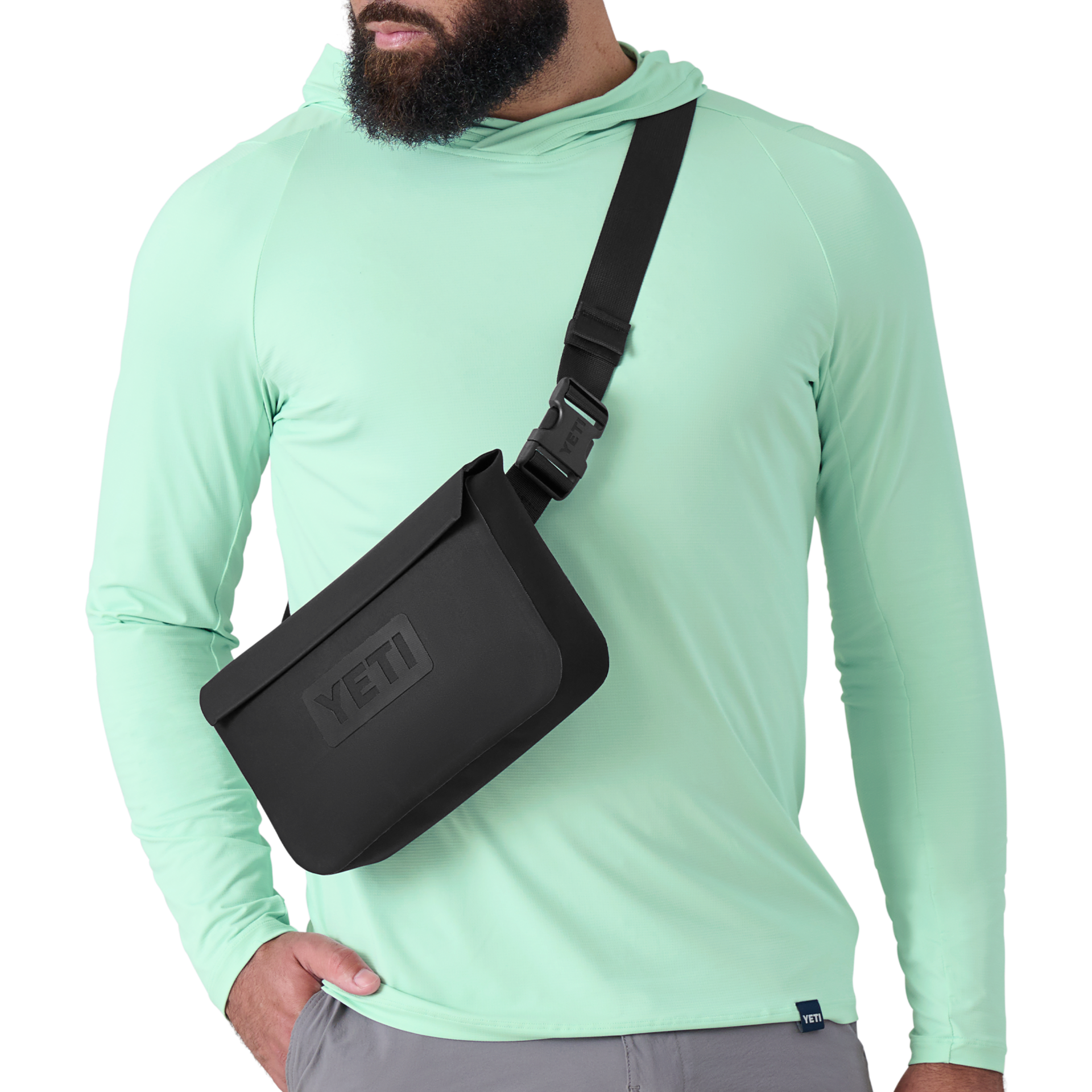 YETI SideClick Sangle bandoulière noire polyester réglable