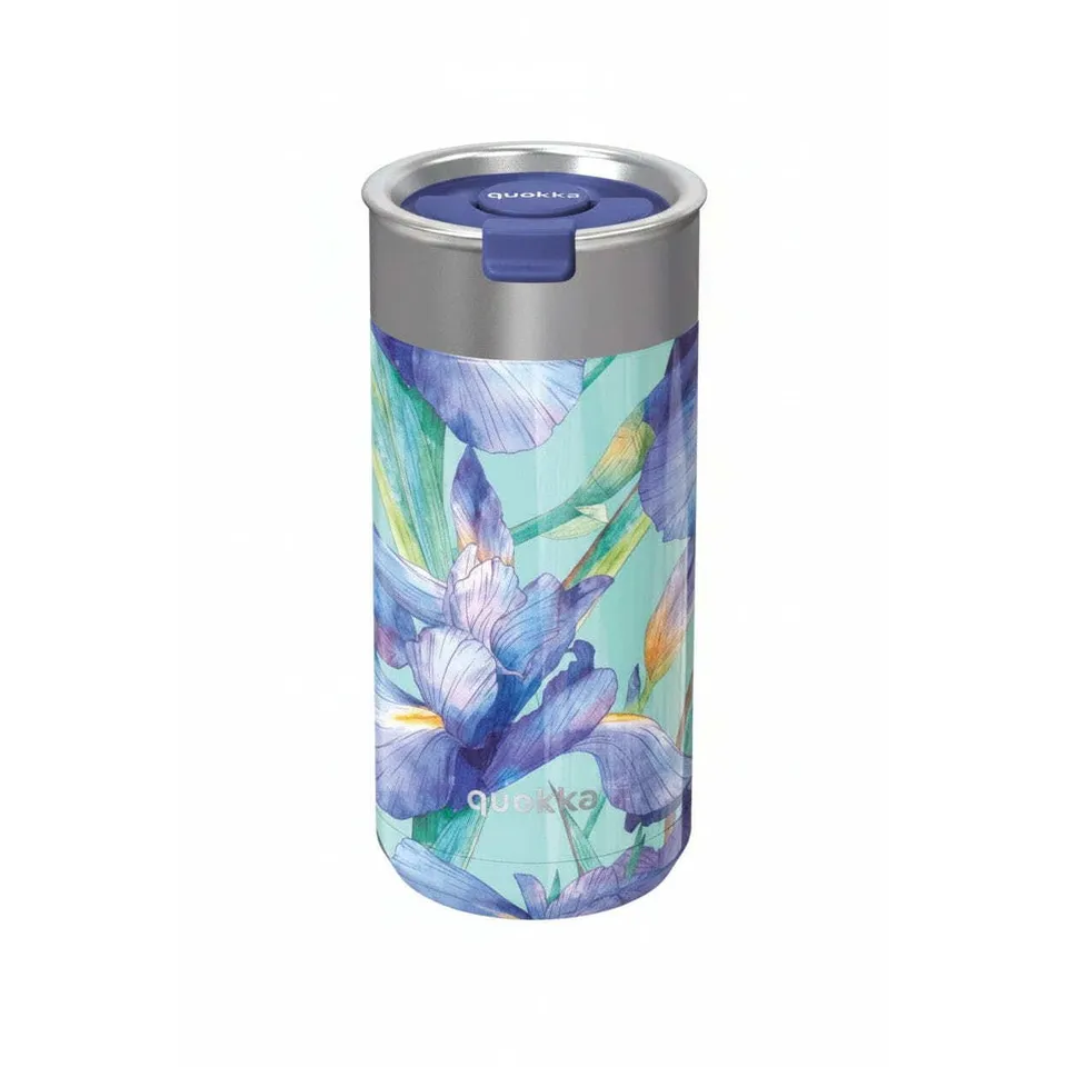 Quokka Boost tasse isotherme Blue Irises 400 ml infuseur