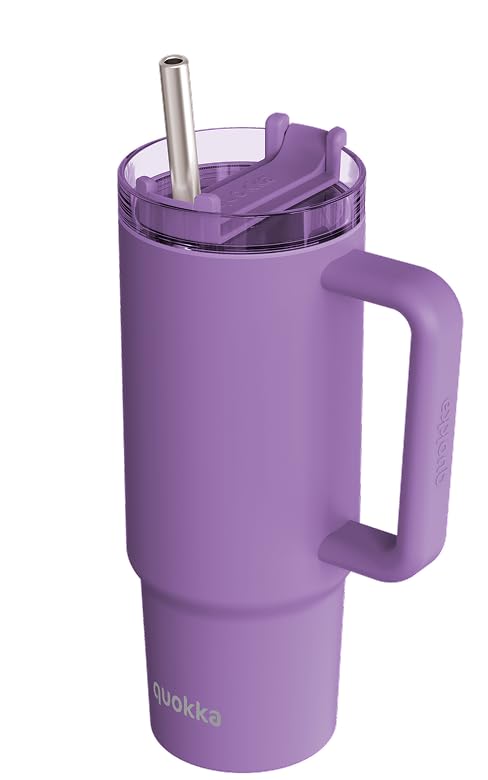 Quokka Stream tasse isotherme Amethyst Purple 950 ml avec paille
