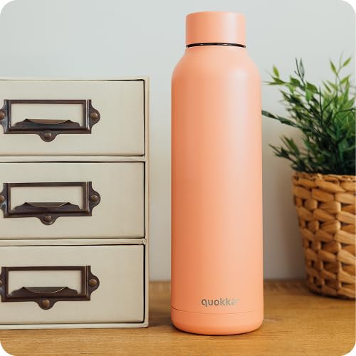 Quokka Solid Pêche bouteille isotherme 850 ml inox