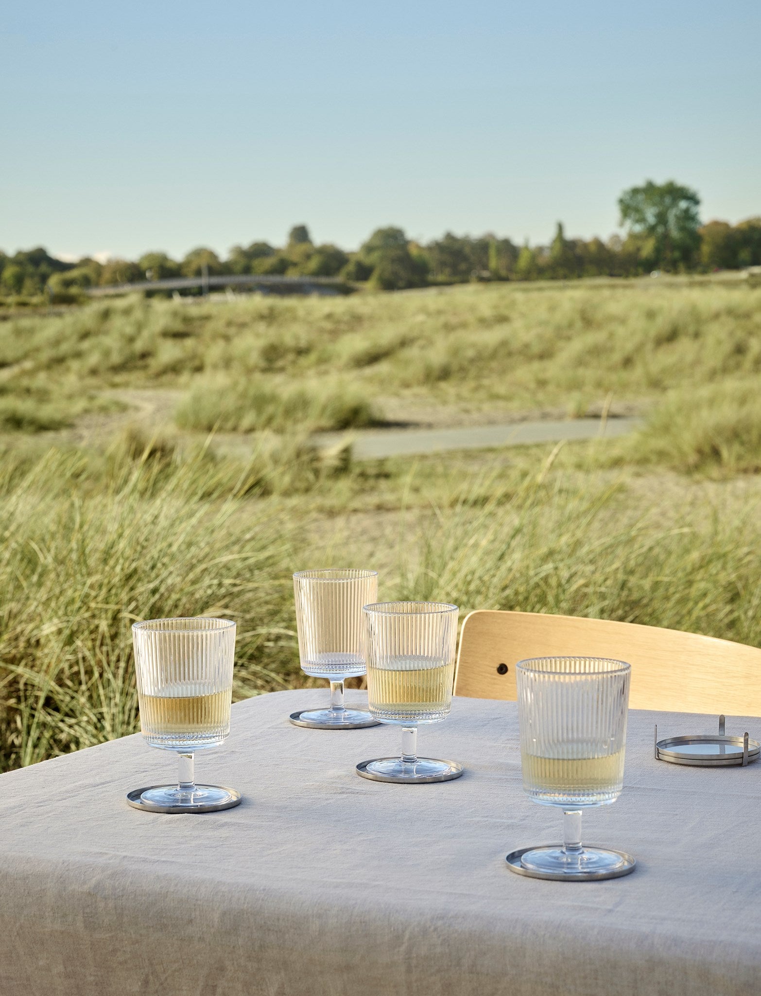 Stelton Pilastro verres à vin 0,18 L lot de 4 striés