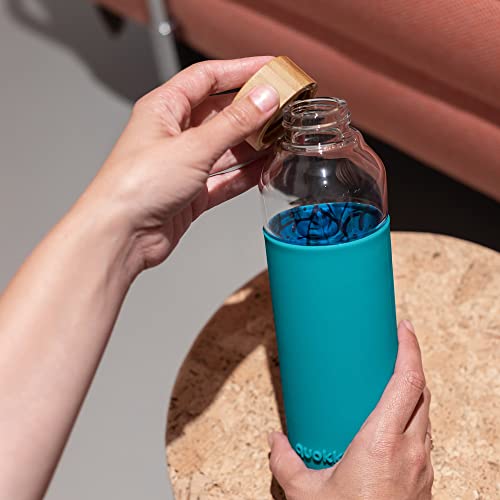 Quokka Flow bouteille verre 660 ml Palm Leaves émeraude