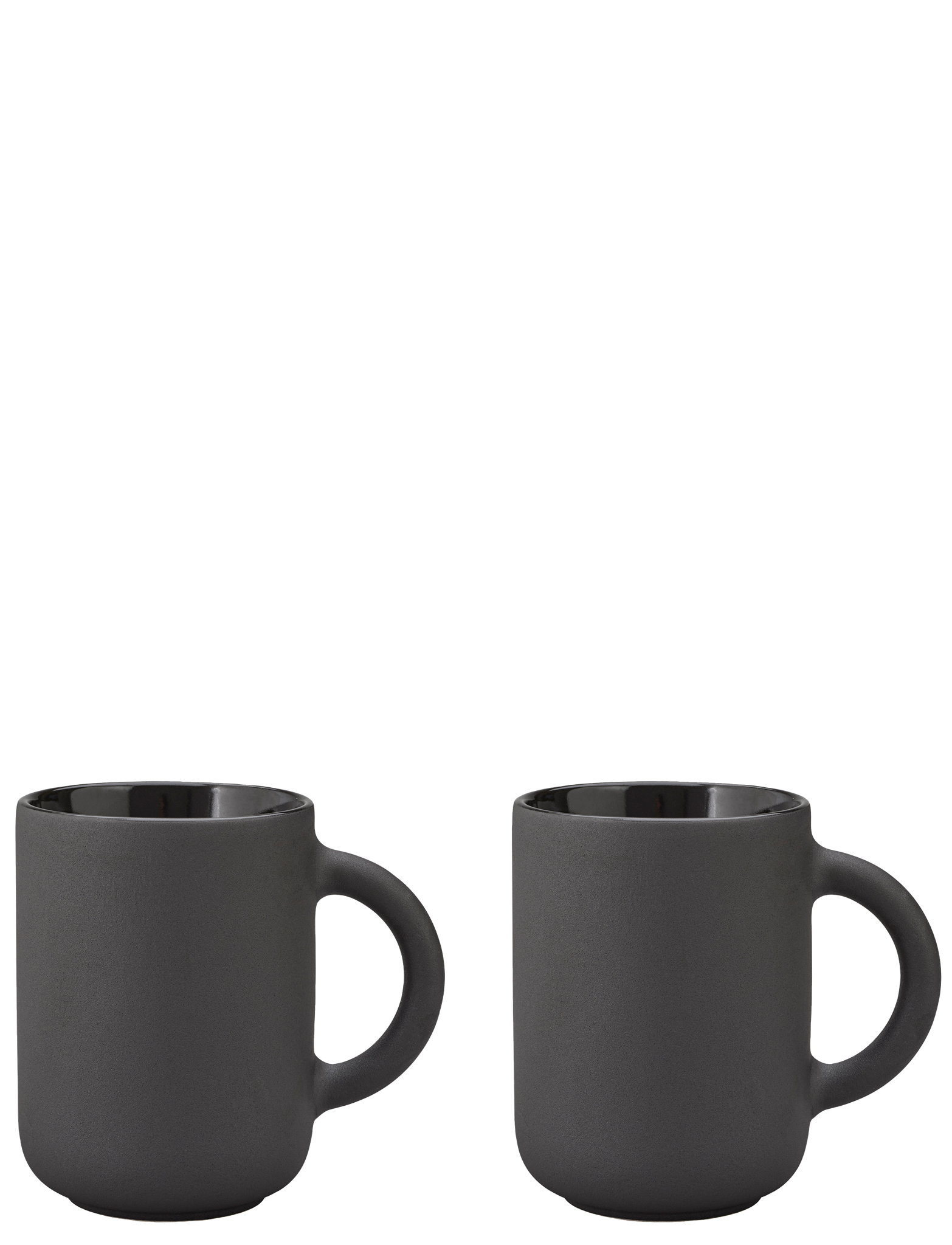 Stelton Theo mug 350 ml lot 2 grès noir mat thé café