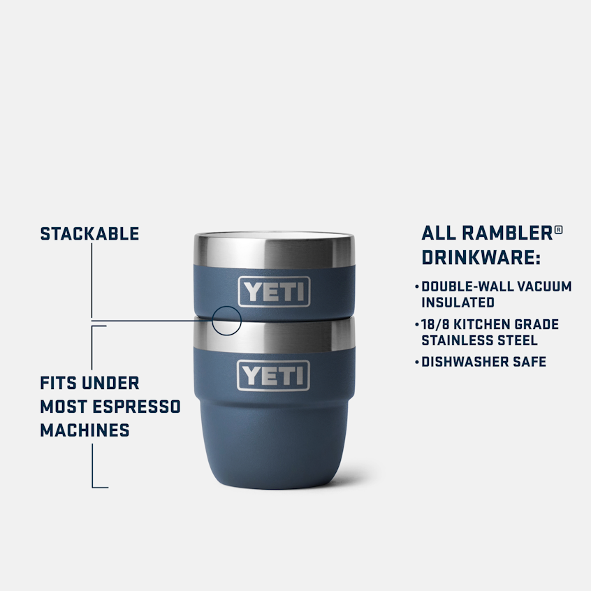 YETI Rambler 4 oz tasses espresso 118 ml noir lot 2