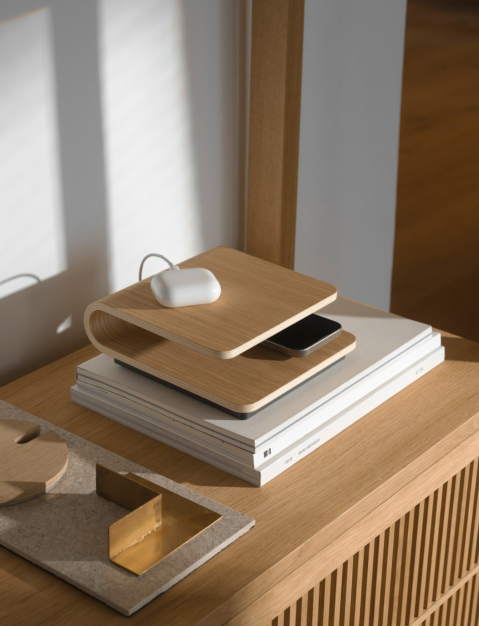 Stelton Classic Ro chargeur sans fil chêne Qi