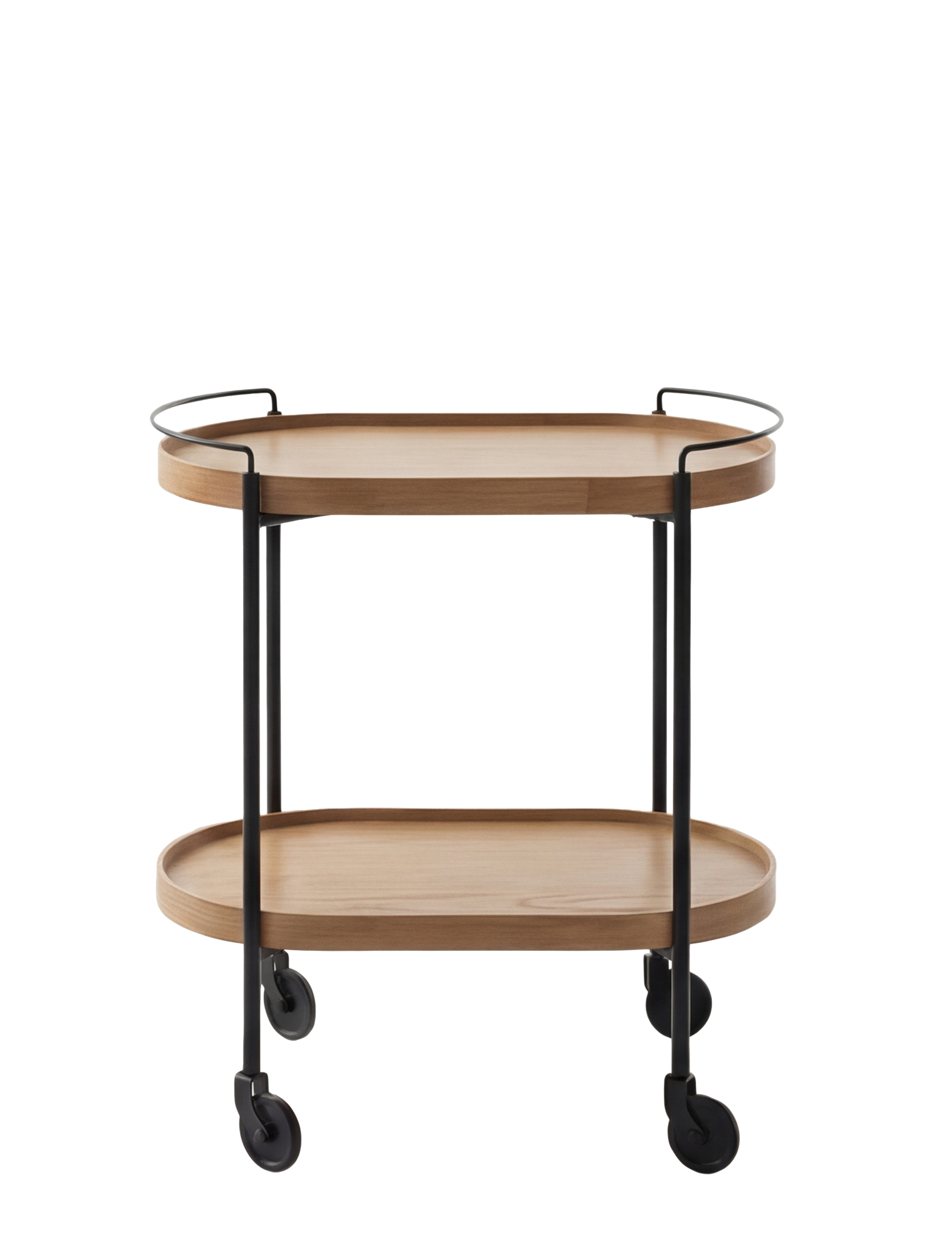Stelton Hem desserte 65 cm chêne 2 plateaux roulettes