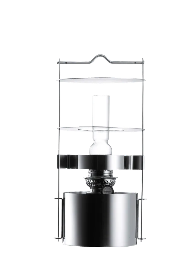 Stelton EM77 lampe tempête 34 cm inox pétrole