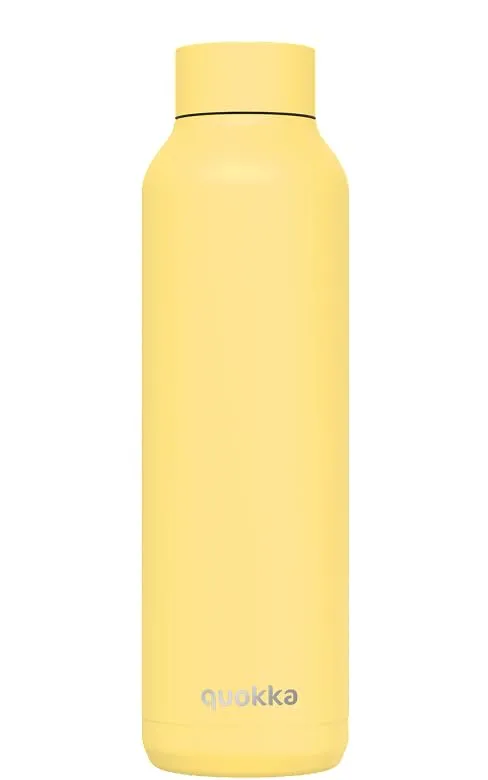 Quokka Solid Light Yellow bouteille isotherme 630 ml inox