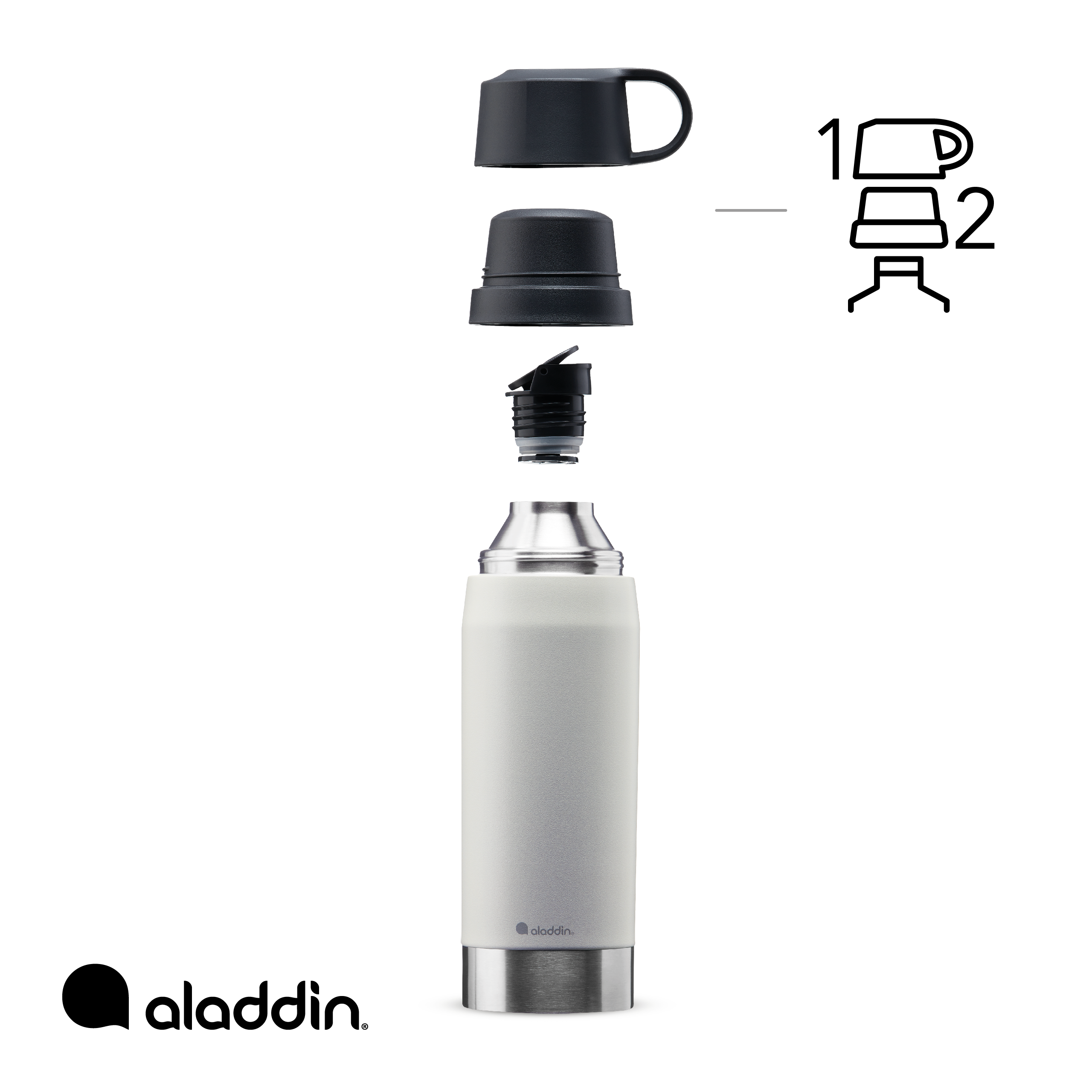 Aladdin CityPark Thermavac 1.1L bouteille isotherme Stone Grey