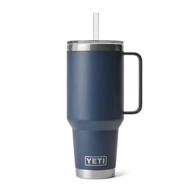 YETI Rambler 42 oz mug isotherme paille Navy 1,2 L