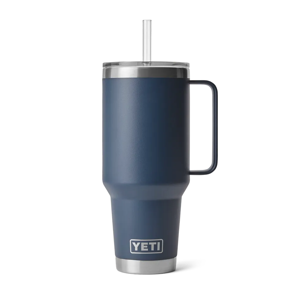 YETI Rambler 42 oz mug isotherme paille Navy 1,2 L