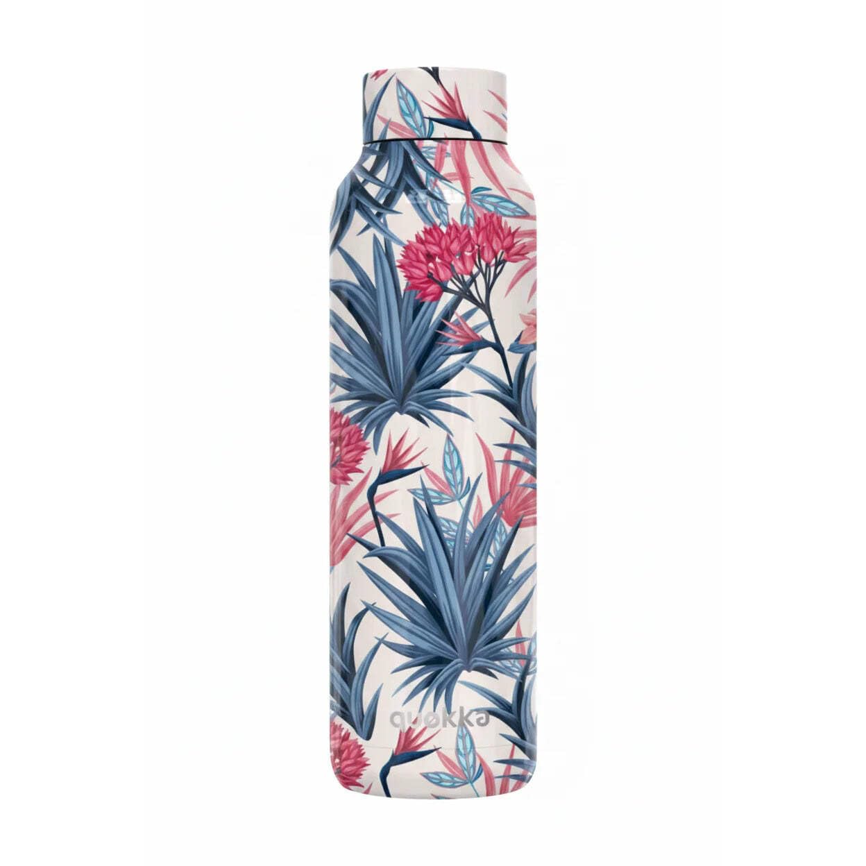 QUOKKA Solid bouteille isotherme blue garden 630 ml inox