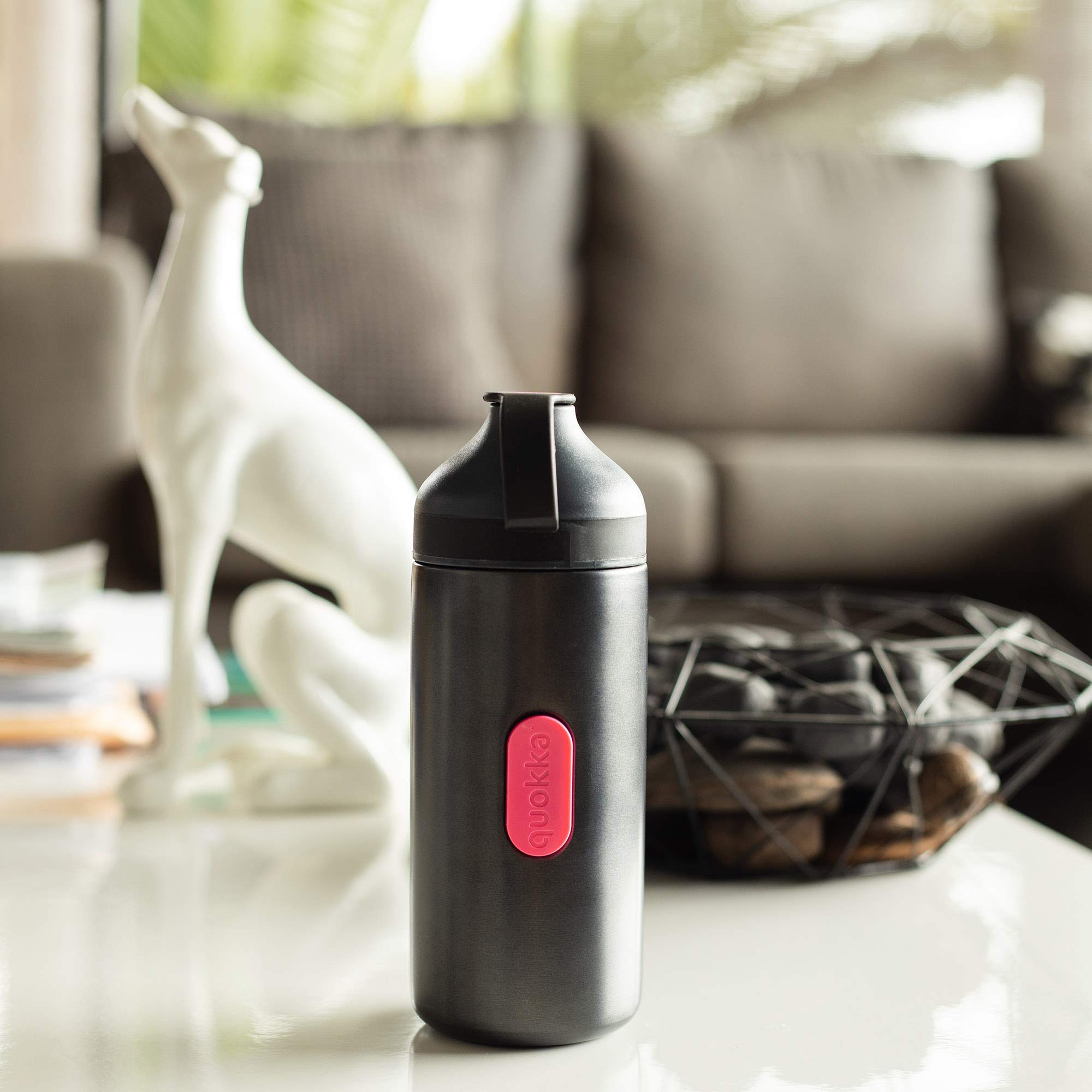 Quokka Mineral Steel Rose Fluo 335 ml gourde isotherme inox