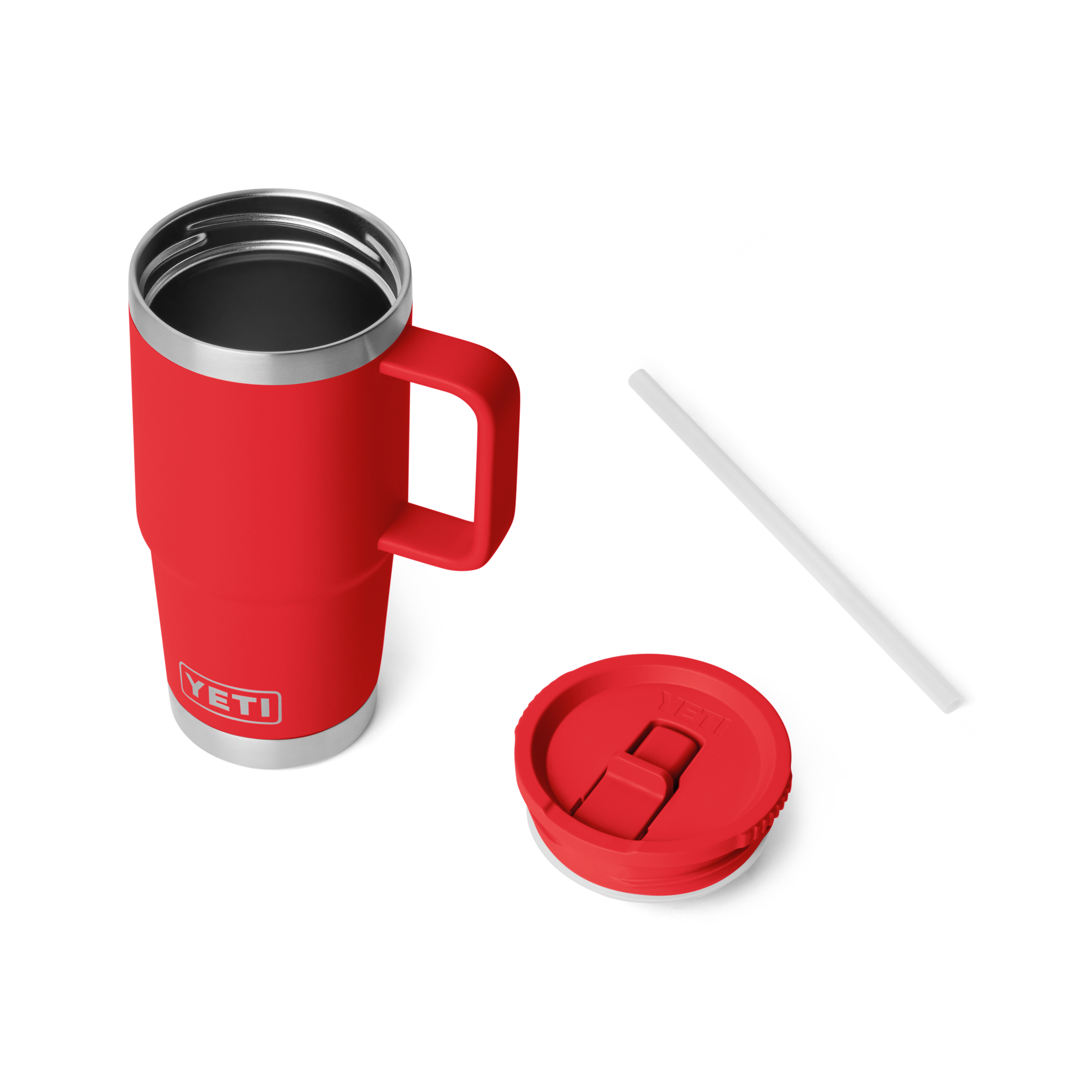 YETI Rambler 20 oz Travel Straw Mug isotherme Rescue Red 591 ml