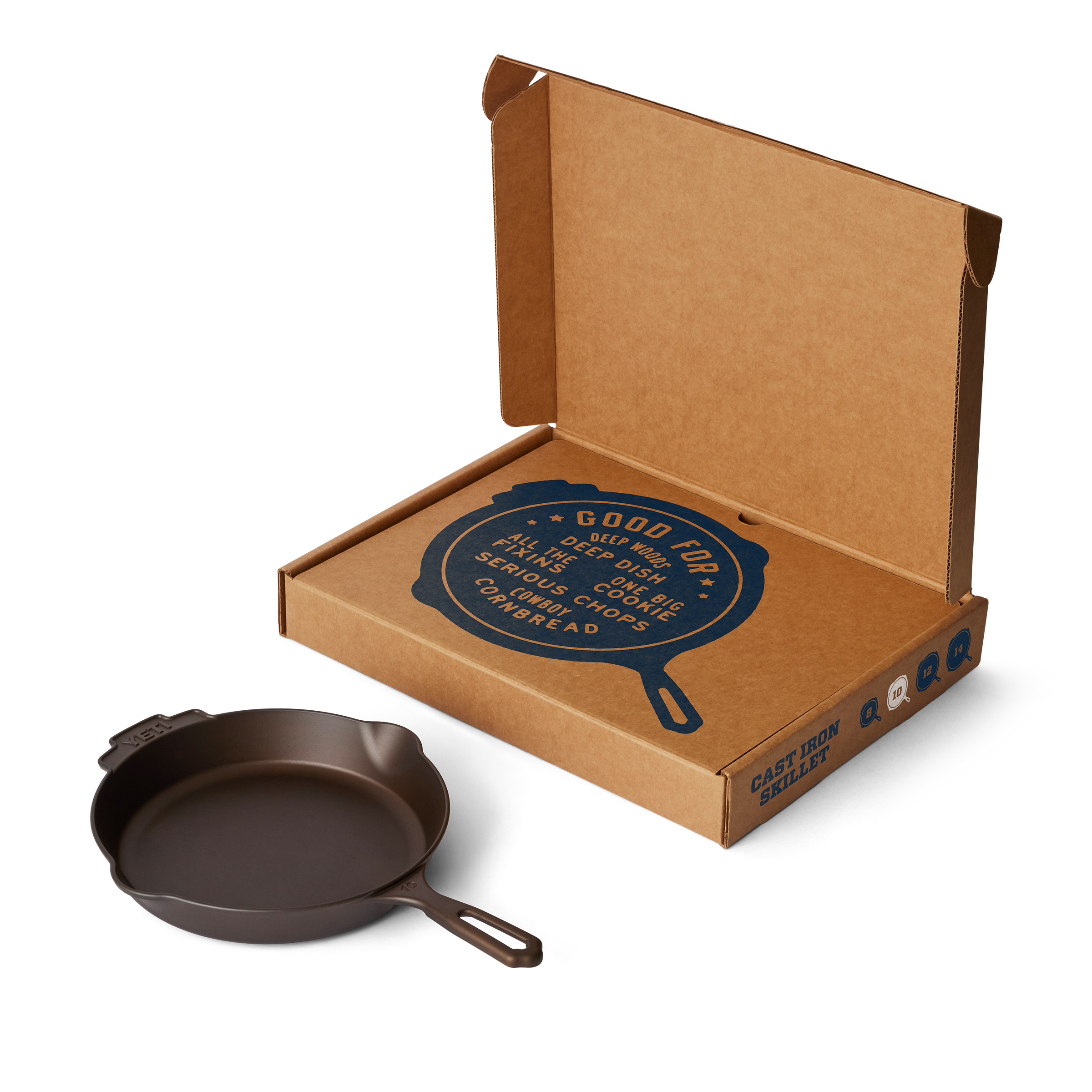 YETI 10 poêle fonte Skillet Cast Iron pré-culottée duo