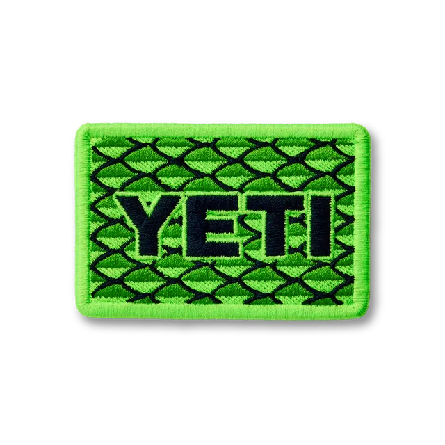 YETI Scales Patch écusson 5x7,6 cm Green velcro