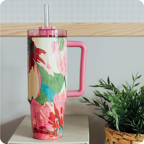 Quokka Stream Flambé Rose L mug isotherme 950 ml inox