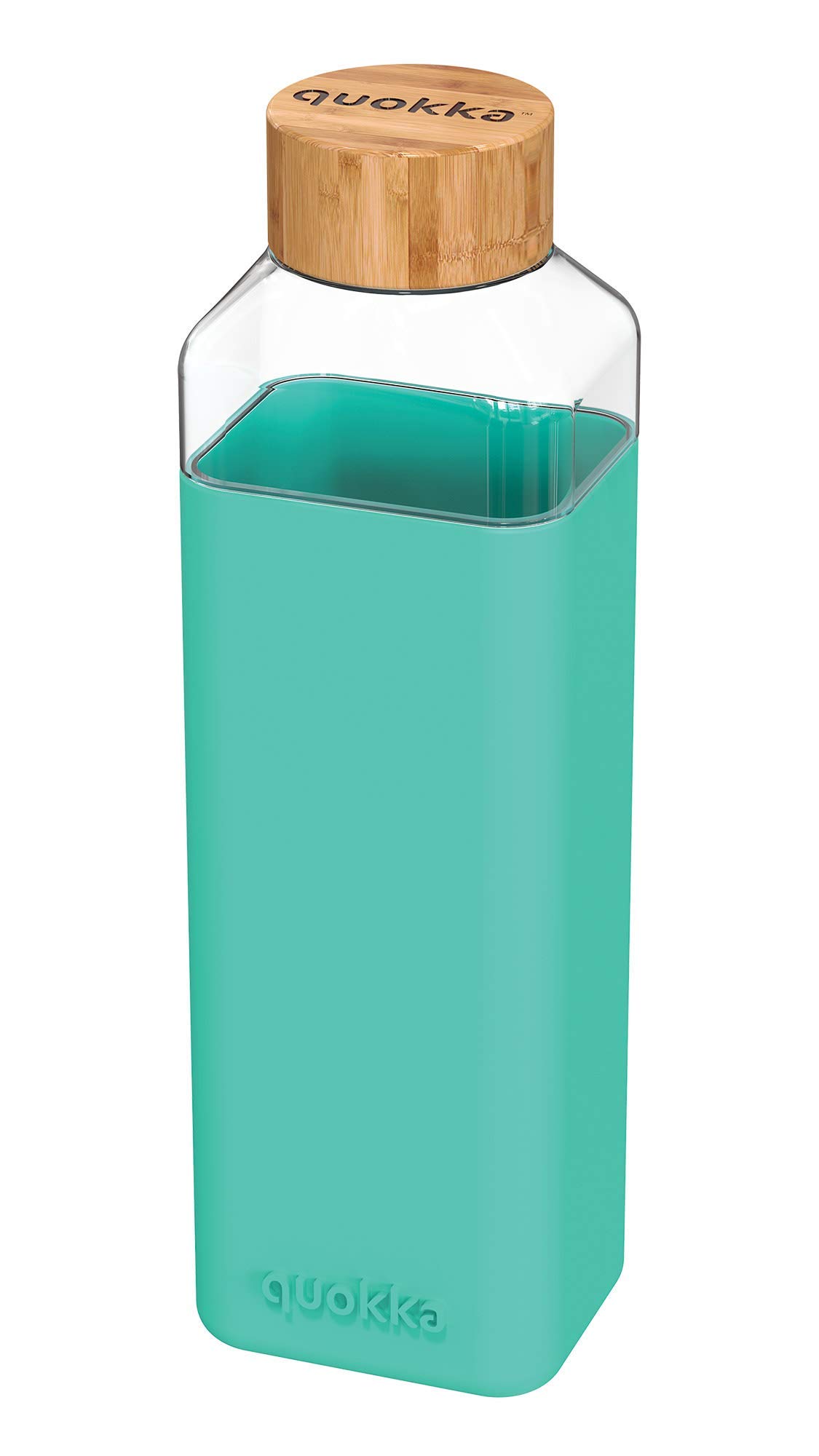 Quokka Storm 700 ml bouteille verre vert bleuté silicone