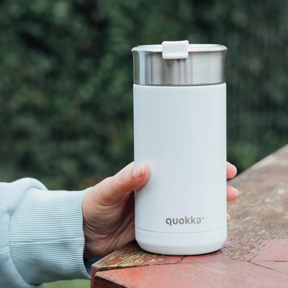 Quokka Boost gobelet isotherme blanc 400 ml infuseur thé